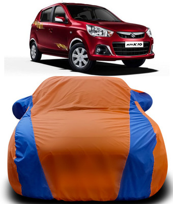 APNEK Car Cover For Maruti Suzuki Alto K10 (With Mirror Pockets)(Orange, Blue)
