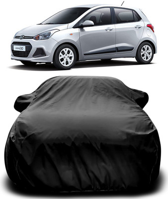 MoTRoX Car Cover For Hyundai i10 (With Mirror Pockets)(Black)