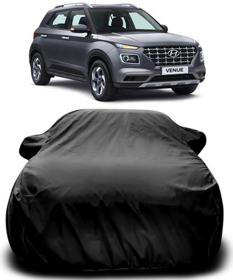 APNEK Car Cover For Hyundai Venue (With Mirror Pockets)(Black)