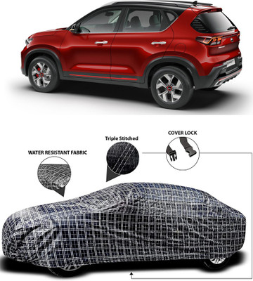 ProRox Car Cover For Kia Sonet (With Mirror Pockets)(White, Black)