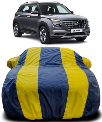 MoTRoX Car Cover For Hyundai Venue (With Mirror Pockets)(Blue, Yellow)