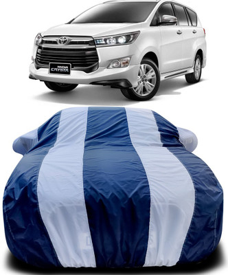 MoTRoX Car Cover For Toyota Innova Crysta (With Mirror Pockets)(Blue, White)
