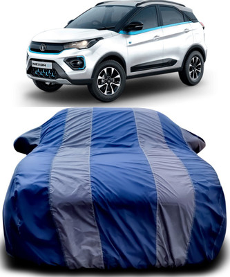 APNEK Car Cover For Tata Nexon (With Mirror Pockets)(Blue, Grey)