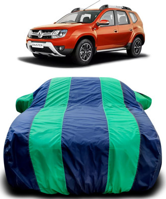 MoTRoX Car Cover For Renault Duster (With Mirror Pockets)(Blue, Green)