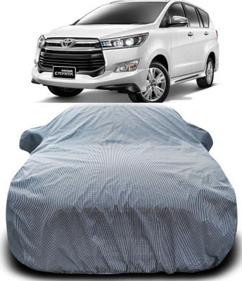 NUMBOR ONE Car Cover For Toyota Innova Crysta (With Mirror Pockets)(Black, White)