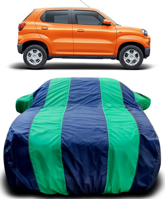 MoTRoX Car Cover For Maruti Suzuki S-Presso (With Mirror Pockets)(Blue, Green)