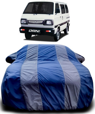 MoTRoX Car Cover For Maruti Suzuki Omni (With Mirror Pockets)(Blue, Grey)