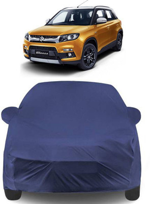 MoTRoX Car Cover For Maruti Suzuki Vitara Brezza (With Mirror Pockets)(Blue)