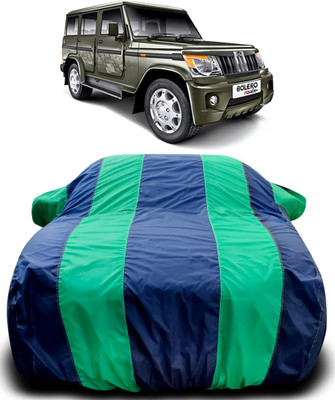 Gavya Car Cover For Mahindra Bolero (With Mirror Pockets)(Blue, Green)