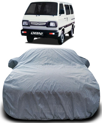 MoTRoX Car Cover For Maruti Suzuki Omni (With Mirror Pockets)(Black, White)