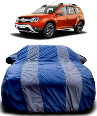 APNEK Car Cover For Renault Duster (With Mirror Pockets)(Blue, Grey)
