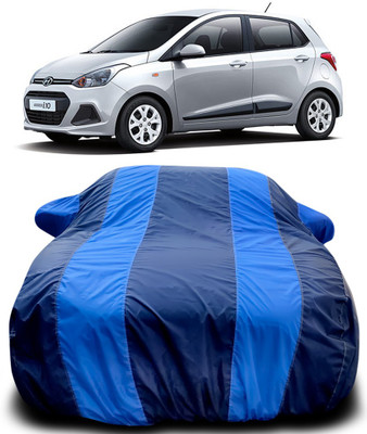 Gavya Car Cover For Hyundai i10 (With Mirror Pockets)(Blue, Blue)