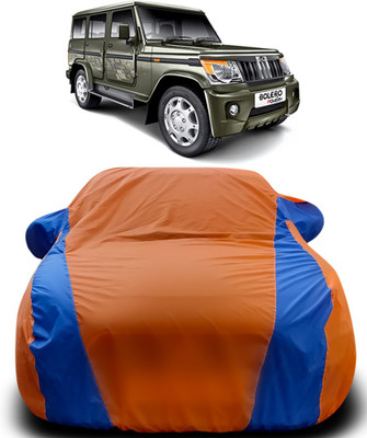 MoTRoX Car Cover For Mahindra Bolero (With Mirror Pockets)(Orange, Blue)