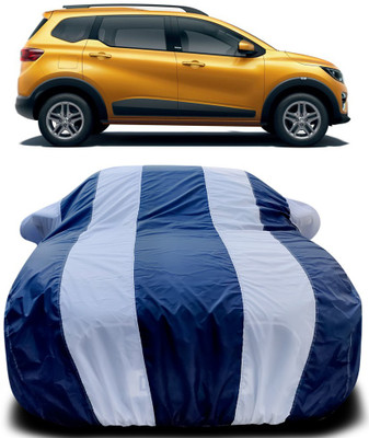 NUMBOR ONE Car Cover For Renault Triber (With Mirror Pockets)(Blue, White)
