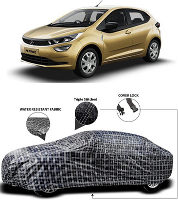 Gavya Car Cover For Tata Altroz (With Mirror Pockets)(White, Black)
