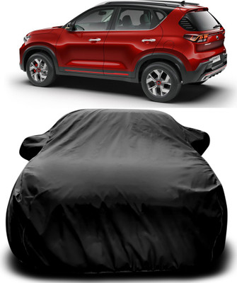 APNEK Car Cover For Kia Sonet (With Mirror Pockets)(Black)