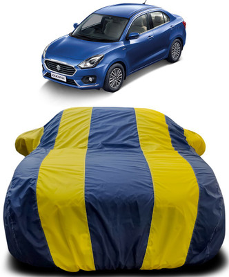 MoTRoX Car Cover For Maruti Suzuki Swift Dzire (With Mirror Pockets)(Blue, Yellow)