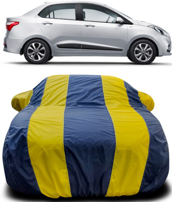 Elegance Car Cover For Hyundai Xcent (With Mirror Pockets)(Blue, Yellow)
