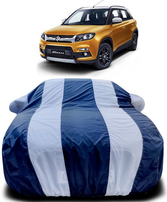 Elegance Car Cover For Maruti Suzuki Vitara Brezza (With Mirror Pockets)(Blue, White)
