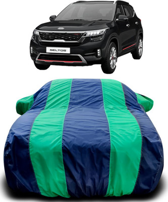 ProRox Car Cover For Kia SELTOS (With Mirror Pockets)(Blue, Green)