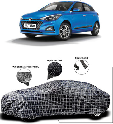 MoTRoX Car Cover For Hyundai Elite i20 (With Mirror Pockets)(White, Black)