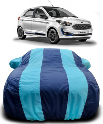 APNEK Car Cover For Ford Figo (With Mirror Pockets)(Blue, Blue)