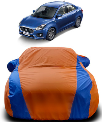 MoTRoX Car Cover For Maruti Suzuki Swift Dzire (With Mirror Pockets)(Orange, Blue)