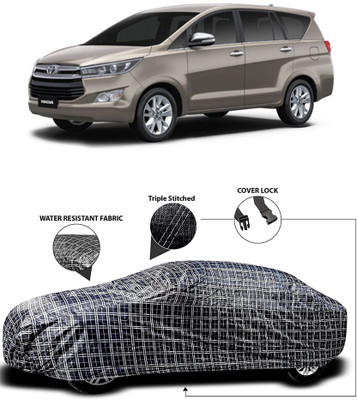 APNEK Car Cover For Toyota Innova (With Mirror Pockets)(White, Black)