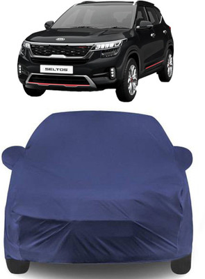 APNEK Car Cover For Kia SELTOS (With Mirror Pockets)(Blue)