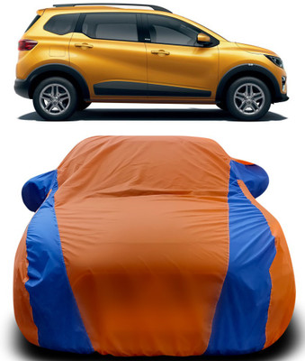 NUMBOR ONE Car Cover For Renault Triber (With Mirror Pockets)(Orange, Blue)