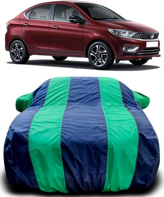 MoTRoX Car Cover For Tata Tigor (With Mirror Pockets)(Blue, Green)