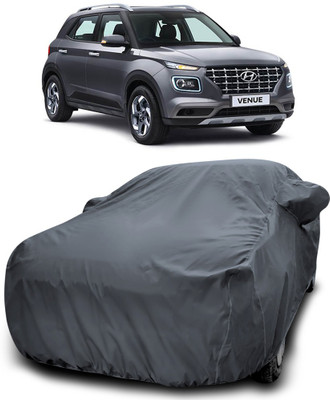 MoTRoX Car Cover For Hyundai Venue (With Mirror Pockets)(Grey)
