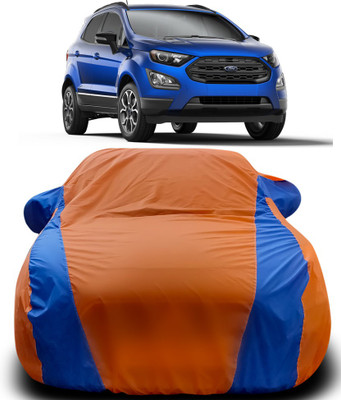 MoTRoX Car Cover For Ford Ecosport (With Mirror Pockets)(Orange, Blue)