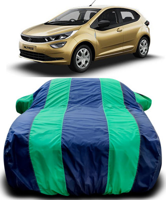 APNEK Car Cover For Tata Altroz (With Mirror Pockets)(Blue, Green)