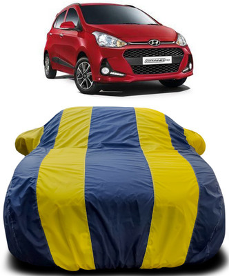 MoTRoX Car Cover For Hyundai Grand i10 (With Mirror Pockets)(Blue, Yellow)