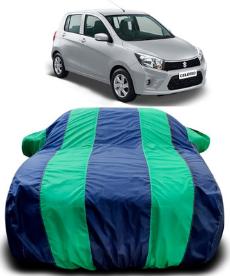 MoTRoX Car Cover For Maruti Suzuki Celerio (With Mirror Pockets)(Blue, Green)