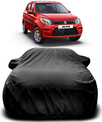 Gavya Car Cover For Maruti Suzuki Alto 800 (With Mirror Pockets)(Black)