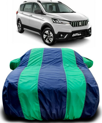 NUMBOR ONE Car Cover For Maruti Suzuki Ertiga (With Mirror Pockets)(Blue, Green)