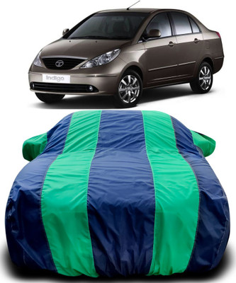 NUMBOR ONE Car Cover For Tata Indigo CS (With Mirror Pockets)(Blue, Green)