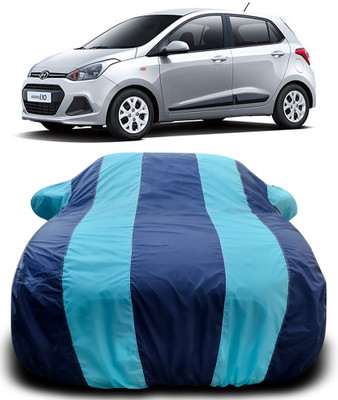 MoTRoX Car Cover For Hyundai i10 (With Mirror Pockets)(Blue, Blue)