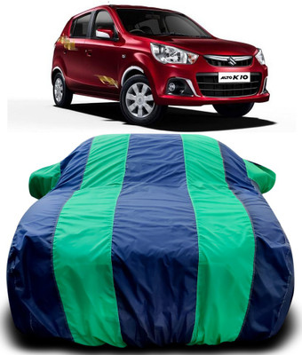 APNEK Car Cover For Maruti Suzuki Alto K10 (With Mirror Pockets)(Blue, Green)