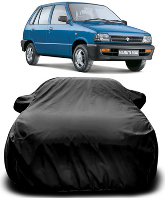 Gavya Car Cover For Maruti Suzuki 800 (With Mirror Pockets)(Black)