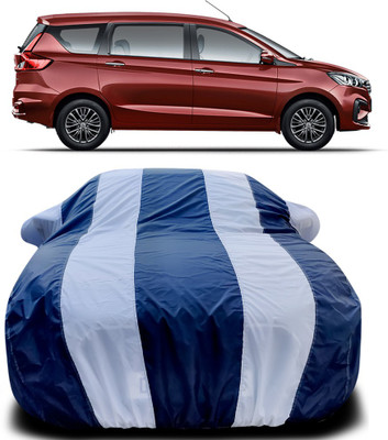 NUMBOR ONE Car Cover For Maruti Suzuki Ertiga (With Mirror Pockets)(Blue, White)