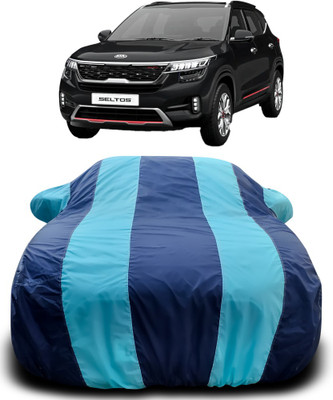 MoTRoX Car Cover For Kia SELTOS (With Mirror Pockets)(Blue, Blue)