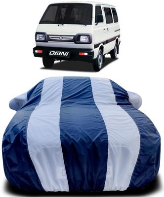 MoTRoX Car Cover For Maruti Suzuki Omni (With Mirror Pockets)(Blue, White)