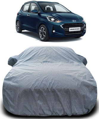 APNEK Car Cover For Hyundai Grand i10 Nios (With Mirror Pockets)(Black, White)