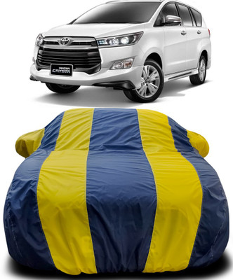 APNEK Car Cover For Toyota Innova Crysta (With Mirror Pockets)(Blue, Yellow)