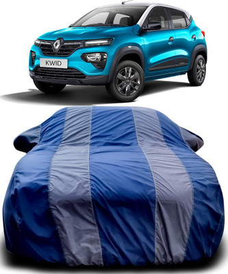 MoTRoX Car Cover For Renault Kwid (With Mirror Pockets)(Blue, Grey)