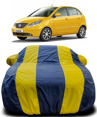 MoTRoX Car Cover For Tata Indica Vista (With Mirror Pockets)(Blue, Yellow)