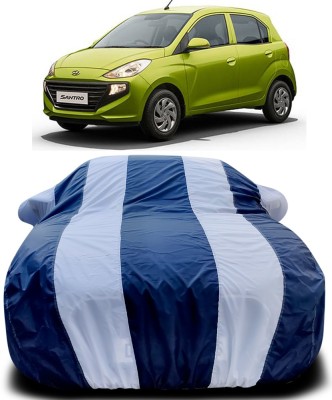 Gavya Car Cover For Hyundai Santro Xing(Blue, White)